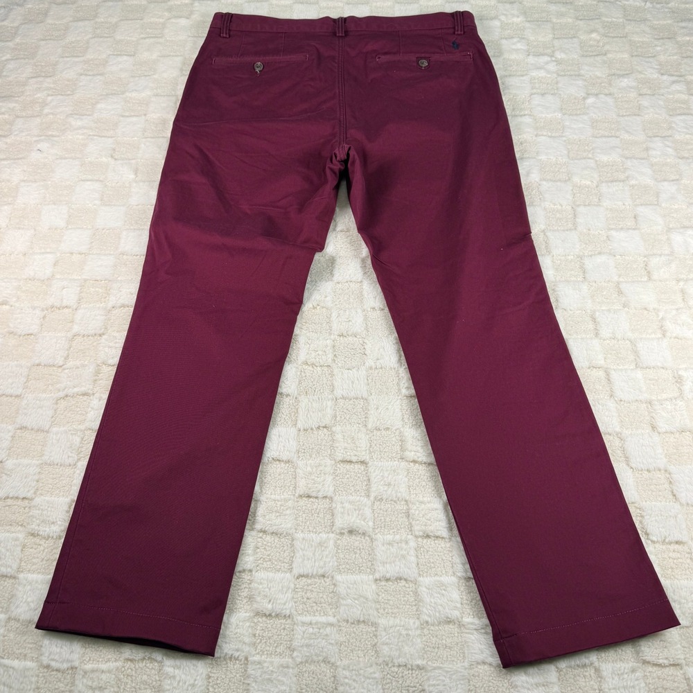 Polo Ralph Lauren Mens Stretch Slim Fit Chino Pants Burgundy Maroon 34 x 29 - Picture 12 of 12
